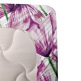 thumbnail image 3 of Ambesonne Floral Fitted & Flat Sheet with Sham 3 Pcs Set, Violet Flowers on Plain Back, Twin XL, Reseda Green Hot Pink, 3 of 4