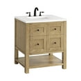 thumbnail image 4 of James Martin Vanities 30" Single Vanity, Light Natural Oak w/ 3 CM White Zeus Top, 4 of 12