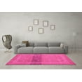 thumbnail image 3 of Ahgly Company Indoor Round Abstract Pink Modern Area Rugs, 5' Round, 3 of 4