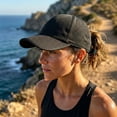 thumbnail image 7 of Lightweight Quick Dry Baseball Cap for Men Women, Breathable Outdoor Sports Hat, Adjustable Comfort Casual Sun Cap, Headwear for Running, Camping, Walking, Travel and Daily UV Protection Black, 7 of 7