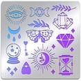 thumbnail image 1 of 1pc Magic Theme Stainless Steel Stencil Template Square Metal Stencil for DIY Scrapbooking Photo Album, 1 of 9