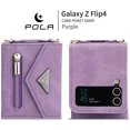 thumbnail image 2 of for Samsung Galaxy Z Flip 4 Wallet Case, Cute Luxury Business Leather Card Slot Card Package Phone Case with Lanyard Hard PC Bumper Anti-Fall Protector for Galaxy Z Flip 4 5G 2022 Women, 2 of 7