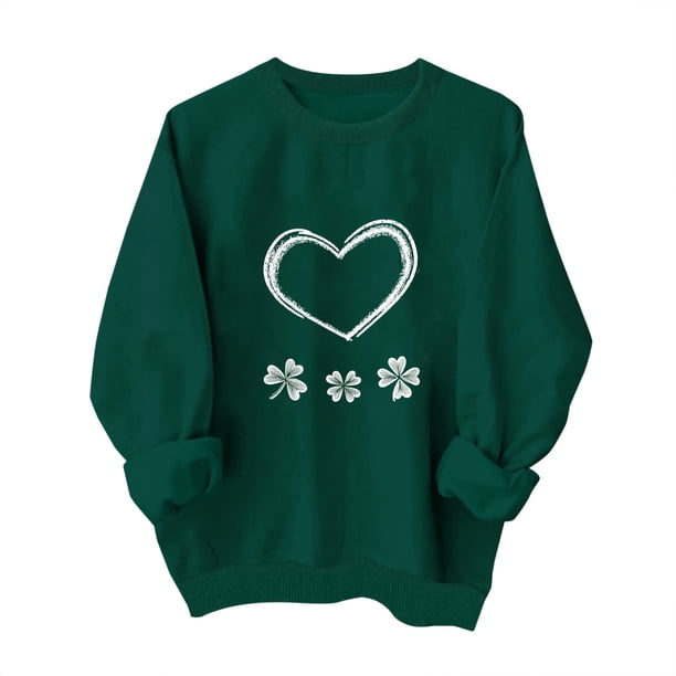 Sudadera sin capucha con estampado del Día de San Patricio, moderna y bonita, con cuello redondo y manga larga para niños y niñas. Blusa para niña.