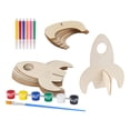 thumbnail image 3 of 10Pcs Unfinished Wooden Cutouts Embellishments Wood Pieces for Scrapbook Drawing, 3 of 8