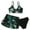 A09 Dark Green, variant on FASHOFT Tween Girls Swimsuit 3 Piece Bathing Suit Floral Bikini Tops Shorts Skirt Swimming Suit Beachwear Summer Swimwear Dark Green 7-8 Years