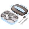 PEONAVET Lunch Vaisselle de Table pour Isolation Thermique Bento 5 Compartiments Boîte à Lunch Ensemble de Vaisselle Boîte à Lunch Portable Boîte à Lunch pour Étudiant