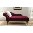 thumbnail image 6 of Samuel Tufted Roll Arm Chaise Lounge Burgundy, 6 of 16