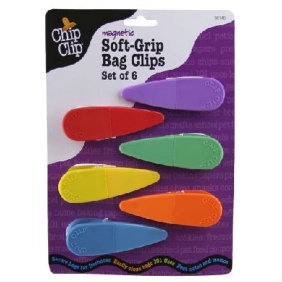 Set 6 Soft Grip Clips CHIP CLIP Chip Clip 90140