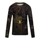thumbnail image 5 of Blusas y camisas de manga larga con cuello redondo para hombre, blusas casuales de cuello redondo y manga larga, camisetas estampadas, blusas para hombre, 5 of 5