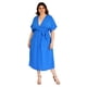 thumbnail image 5 of Vestido manga corta Roman Fashion /Tallas Extras, 0222 (Azul rey) azul 40 Roman Fashion V-ELY-0222-REY, 5 of 6
