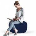 thumbnail image 2 of Faux Suede Ottoman Pouf, Digitally Printed Weathered Texture, Decorative Soft Foot Rest with Removable Cover Living Room Dorm and Office Furniture, Navy Blue, by Ambesonne, 2 of 4