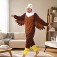 thumbnail image 4 of Adult Eagle Animal One-Piece Pajamas, Yellow Cosplay Onesie Sleepwear For Home Lounging, Costume Parties, Themed Events, Holiday Gatherings And Casual Indoor Wear For Adults, 4 of 8