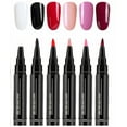 thumbnail image 7 of Dengmore Portable 3-in-1 Nail Gel Pen Set with 6 High Pigment Colors All in One Base Color and Top Coat Formula Quick Drying for Travel and Home Manicure 5ml, 7 of 7