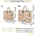 thumbnail image 3 of Corduroy Tote Bag for Women Shoulder Handbags Fashion Ladies Purses Satchel Messenger Bags Christmas Deer and Holly Leaves M, 3 of 8