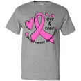 thumbnail image 3 of Inktastic Love, Care, Cure Breast Cancer Awareness Pink Ribbon T-Shirt, 3 of 5
