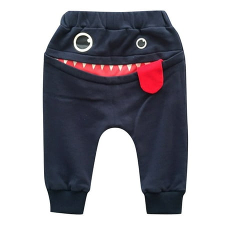 

Frostluinai Clearance Items!Sweatpants For Toddler Kids Boys Girls Cartoon Monster Print Pull-On Pants Cute Shark Tongue Sweatpants Cotton Harem Trousers