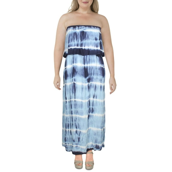 Raviya Womens Plus Ombre Maxy Dress Swim Cover-Up