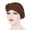 Coffee, variant on Women's Braided Design Turban Headwrap Stretch Knit Head Cover with Ruffle Trim