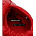 thumbnail image 5 of Earnda Chic Top Handle Bag for Women Small Ruched Hobo Handbag Red Soft Faux Leather Tote Bags Purse, 5 of 6