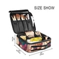 thumbnail image 4 of Makeup Train Case with Adjustable Dividers,Cosmetic Bag Portable Portability Bag Case Gifts Highly Detailed Floral, 4 of 8
