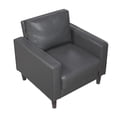 thumbnail image 2 of Lexicon Malcolm Faux leather Chair in Dark gray, 2 of 12