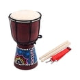 thumbnail image 1 of 4 Inch Professional African Djembe Drum Traditional Sound Decoration Folk World Portable Musical Instruments Kids Learners Gifts Random Pattern, 1 of 8
