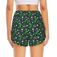 thumbnail image 4 of Goofa Dinosaur and Bone Printed Women 2 in 1 Running Shorts,Quick Dry Athletic Workout Shorts,High Waisted Athletic Shorts with Liner Pockets-Small, 4 of 9