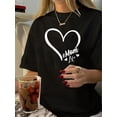 thumbnail image 1 of T-Shirt Vintage Décontracté Imprimé pour Femmes avec Col Rond et Design Directionnel., 1 of 6