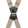thumbnail image 2 of Men Utility Suspenders Adjustable Elastic Heavy Duty 1.5 Inch Wide X Shape Strong Clip Khaki Suspender, 2 of 6