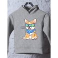 thumbnail image 3 of Hand Drawn Corgi Portrait Xoxo Hoodie Toddler -Image by Shutterstock,  5 Toddler, 3 of 4