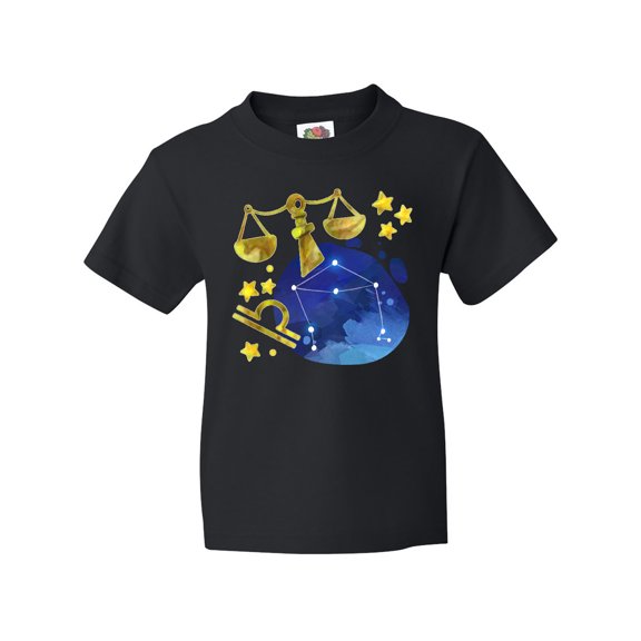 Inktastic Libra Constellation Zodiac Sign Illustration Youth T-Shirt
