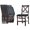 Dark Brown, variant on AFO Foldable Solid Wood Cross-Back Dining Chairs Set of 2, Beige