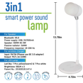 thumbnail image 3 of 3 en 1 Lumière Bluetooth avec Chargeur Sans Fil, Haut-Parleur Bluetooth, Lumière LED Blanche avec Variateur de Contrôle Tactile - Conception de Lumière Portable., 3 of 5