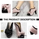 thumbnail image 5 of 1 par de elegantes tacones altos para dama, boca ligera, tacones altos gruesos, zapatos de tacón alto, 5 of 5
