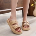 thumbnail image 5 of BERANMEY Comfort Cloud Slippers For Women and Men Double Buckle Adjustable Slides Pillow Slippers EVA Flat Sandals Unisex Slippers, 5 of 9