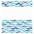 thumbnail image 3 of Ambesonne Modern Duvet Cover Sets, Ocean Life Sea Waves, 2-Twin, Turquoise Navy Blue, 3 of 4