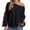 507_Black, variant on Sweaters for Graceful Women Fashion, Sweater Floral Pattern Drop Shoulder Pointelle Knit Sweater Sweater Women, Womens Fall Tops