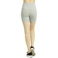 thumbnail image 3 of Women Athletic Workout Biker Yoga Running Jogging Legging Cotton Shorts Tights 15" Length, Heather Gray 3X-Large, 1 Pack, 3 of 4