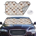 thumbnail image 3 of Lsque Various Chicken Car Windshield Sun Shade | Accordion Folding Style Auto Shade for Car Truck SUV Van | Blocks UV Rays Sun Visor Protector | Small, 3 of 7