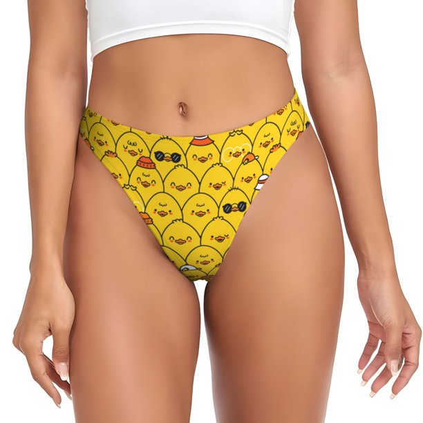 Balery Cute Funny Chicken Tangas de Algodón para Mujer con Estampado – Ropa Interior Sexy, Transpirable, G-string-XX-Large