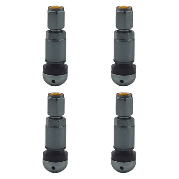 4 piezas Bolt en la válvula de neumática Tapa del vástago Piezas de repuesto Reemplazo de aluminio de aluminio Gris