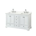 thumbnail image 3 of Wyndham Collection Wcs202060d-Qtz-Us3mxx Deborah 60" Free Standing Double Basin Vanity Set, 3 of 6