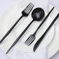 thumbnail image 6 of BalsaCircle 50 Black Disposable Heavy Duty Plastic Cutlery Spoons Forks Knives Set Party Events Tableware Supplies, 6 of 8