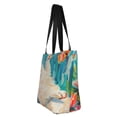 thumbnail image 7 of Uemuo Playful Floral Cat Print Tote Bags for Women,Large Capacity Corduroy Bag,Reusable Grocery Shoulder Bag,Beach Tote with Zipper Closure, Daily Essentials, 7 of 7