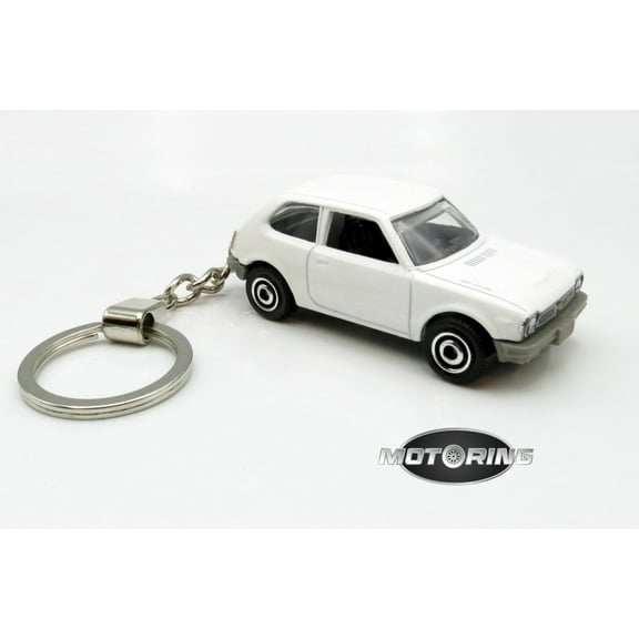 1976 '76 Honda CVCC White Car Rare Novelty Keychain 1:64 Diecast