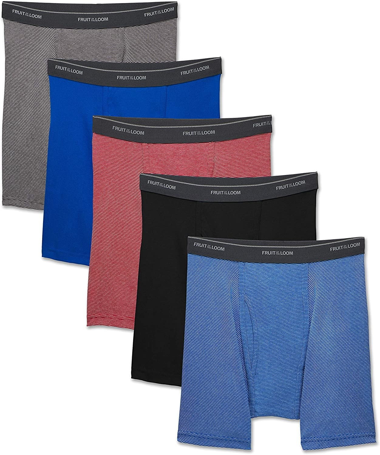 Fruit of the Loom Men's No Ride Up Boxer Brief Assorted ColorsFruit of