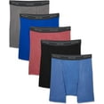 thumbnail image 2 of Fruit of the Loom Men's No Ride Up Traditional Fly Assorted Boxer Briefs Pack of 6, 2XL, 4 Pack, 2 of 3