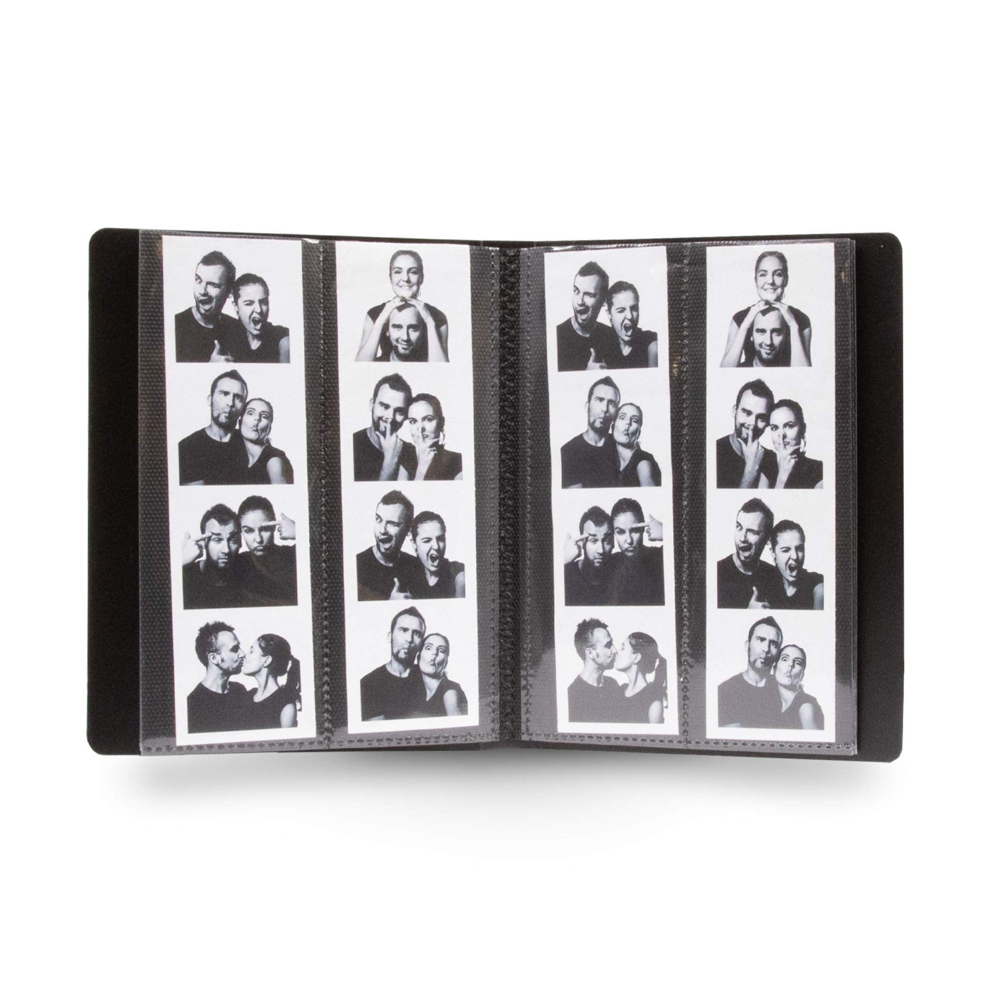 Photo Booth Picture Frame for 3 photo booth strips black frame white mat 8x10 