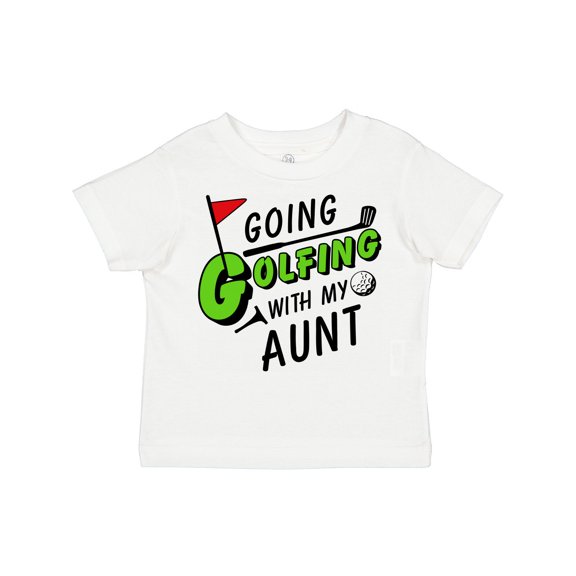 Inktastic Going Golfing with My Aunt- Kids Golf Boys or Girls Toddler T-Shirt