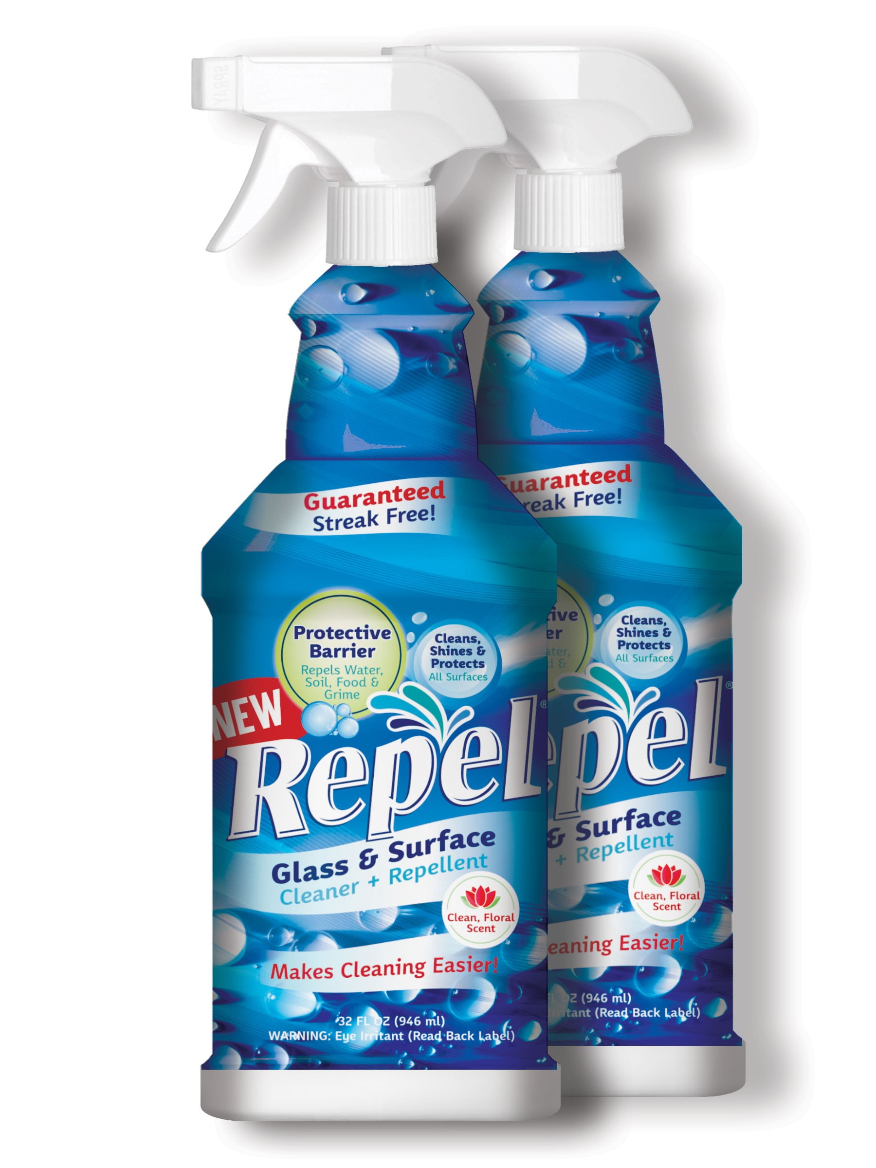 Repel Glass & Surface Cleaner + Repellent with barrier coating technology  (2 pack) 